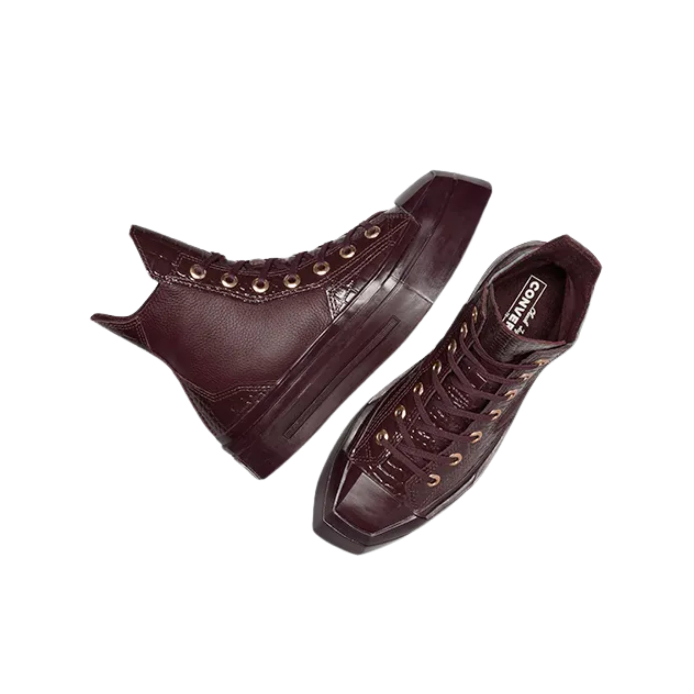 Converse Ladies Sneaker De Luxe Squared Hi Bloodstone-Gold